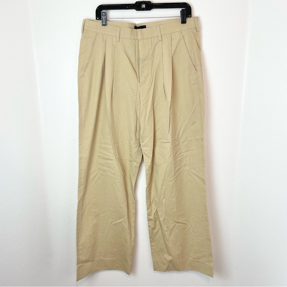 NWT Oak + Fort Pleated Wide Leg Trousers L